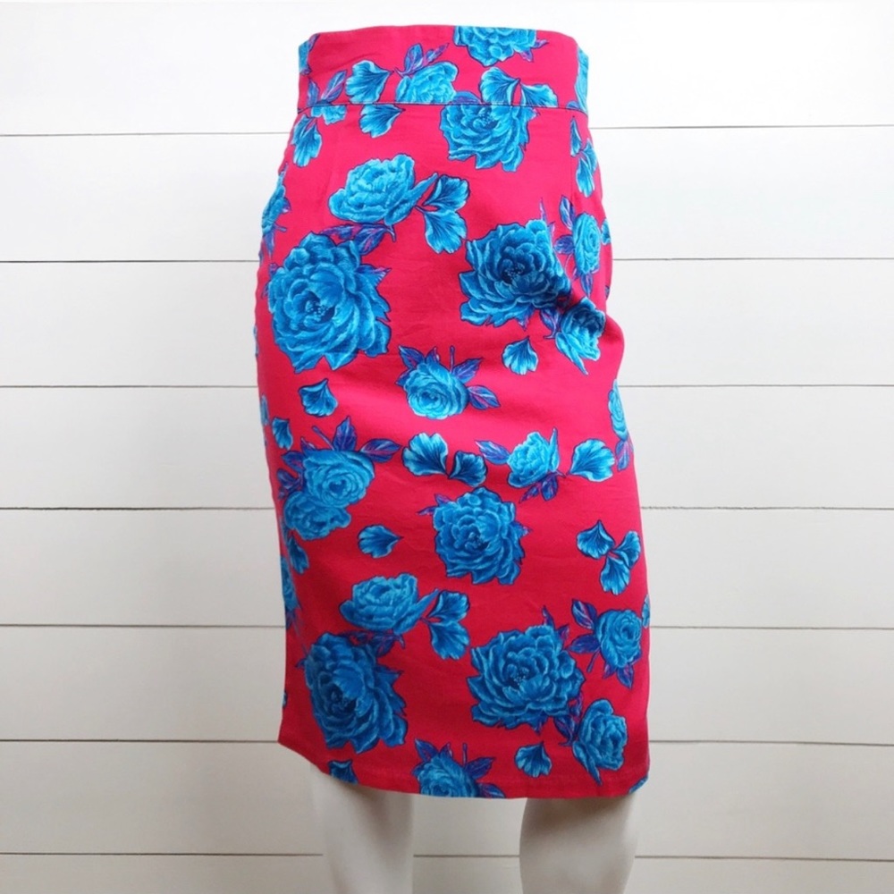 Pinup Couture M High Waisted Skirt Floral Retro